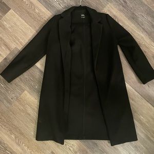 Zara black peacoat